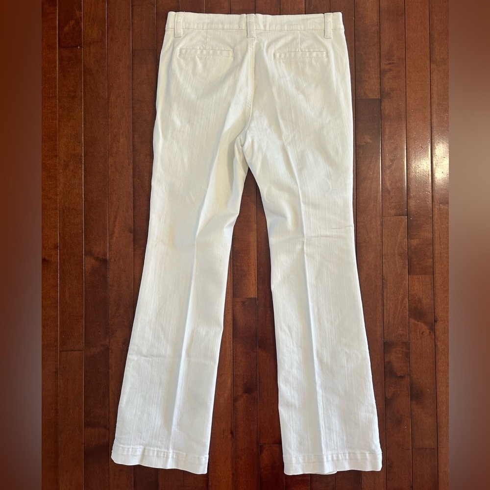 Liz & Co. Women’s White Stretch Denim Trousers Size 6 - Picture 5 of 7
